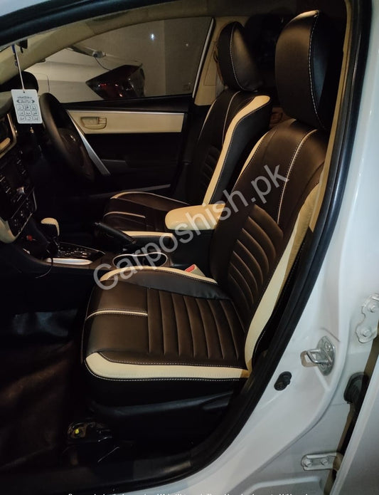 Seat Poshish For Toyota Corolla 2014-2026 Black+Beige