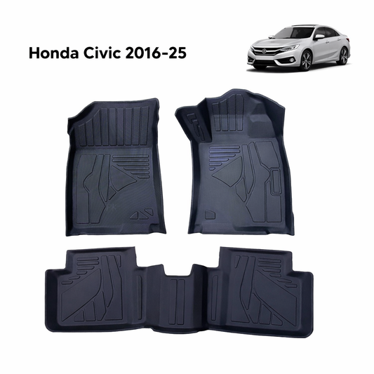 Honda Civic 2016-2025 TPE Floor Mats-Premium Quality