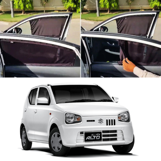 Suzuki Alto 2018–2026 Railing Curtains Premium Sunshade Window Curtain Set