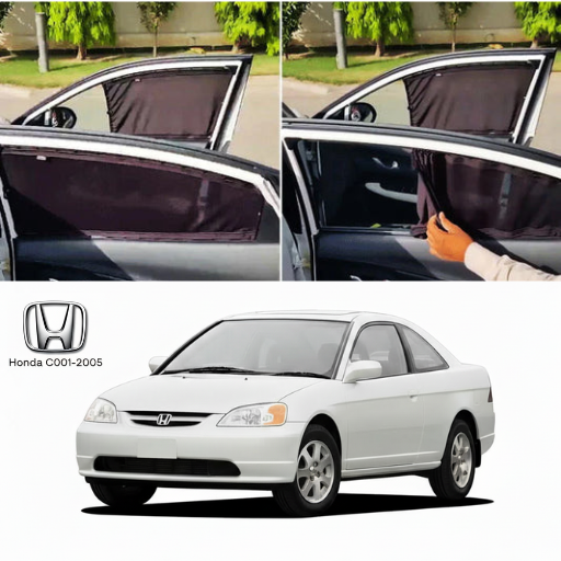 Honda City 2000–2005 Railing Curtains Premium Sunshade Window Curtain Set