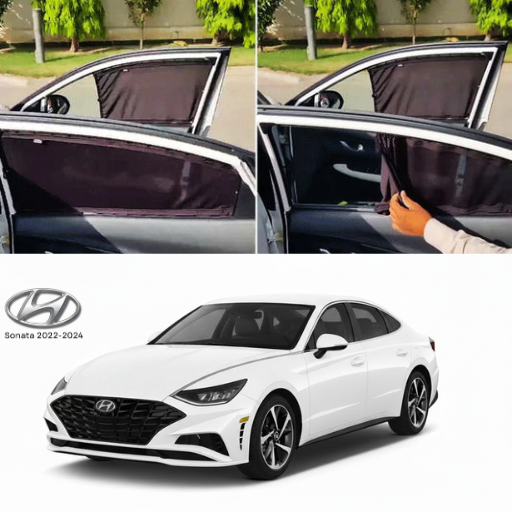 Hyundai Sonata 2022–2025 Railing Curtains Premium Sunshade Window Curtain Set