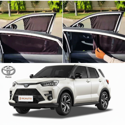 Toyota Raize 2019–2026 Railing Curtains Premium Sunshade Window Curtain Set