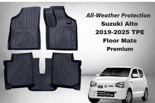 Suzuki Alto 2014-2025 TPE Car Floor Mats – Durable & Custom Fit