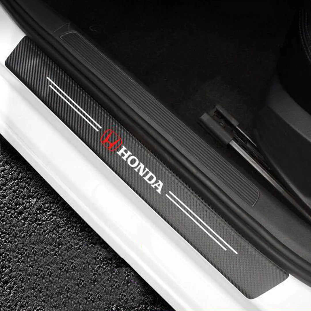 Textured Carbon Fiber Car Door Sill Protector
