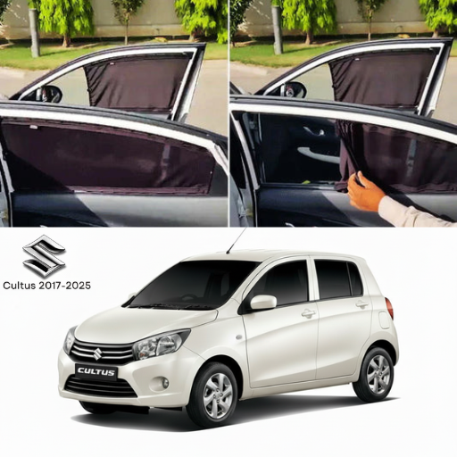 Suzuki Cultus 2017–2025 Railing Curtains Premium Sunshade Window Curtain Set