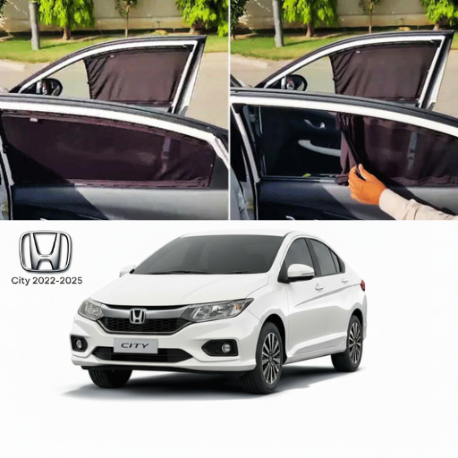 Honda City 2022–2026 Railing Curtains Premium Sunshade Window Curtain Set