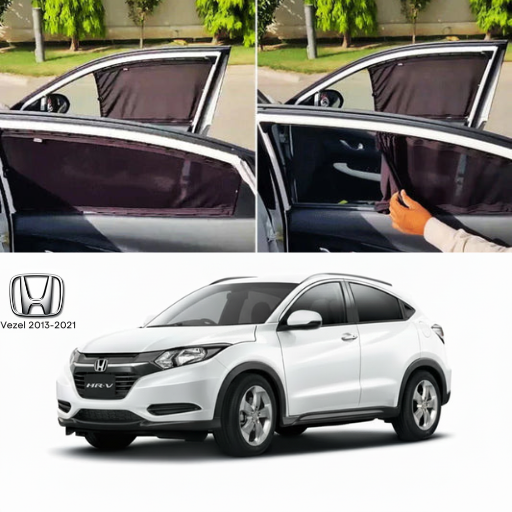 Honda Vezel 2013–2021 Railing Curtains Premium Sunshade Window Curtain Set