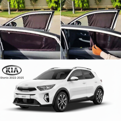 Kia Stonic 2022–2026 Railing Curtains Premium Sunshade Window Curtain Set