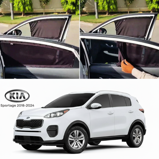 Kia Sportage 2018–2024 Railing Curtains Premium Sunshade Window Curtain Set