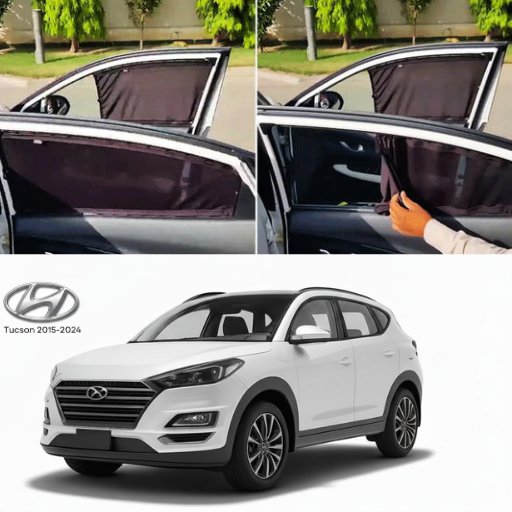Hyundai Tucson 2015–2025 Railing Curtains Premium Sunshade Window Curtain Set