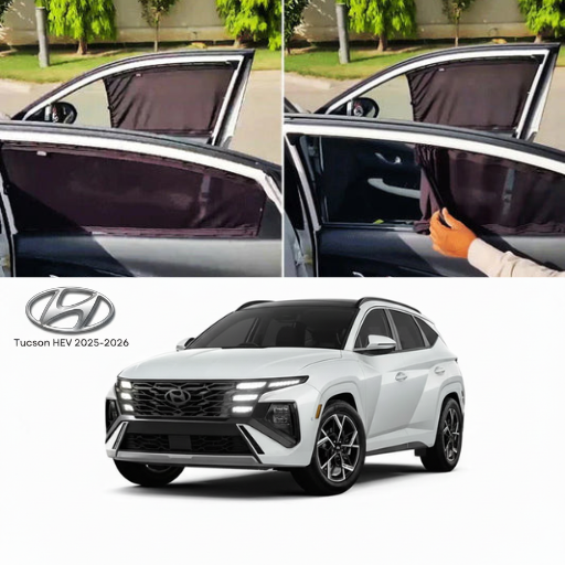 Hyundai Tucson HEV 2024–2026 Railing Curtains Premium Sunshade Window Curtain Set