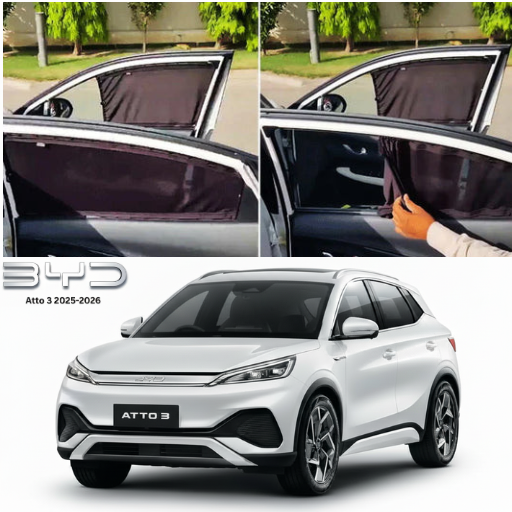 BYD Atto 3 2025–2026 Railing Curtains Premium Sunshade Window Curtain Set