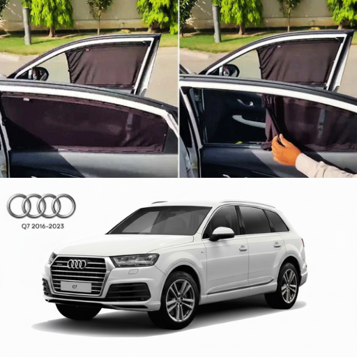 Audi Q7 2013–2025 Railing Curtains Premium Sunshade Window Curtain Set