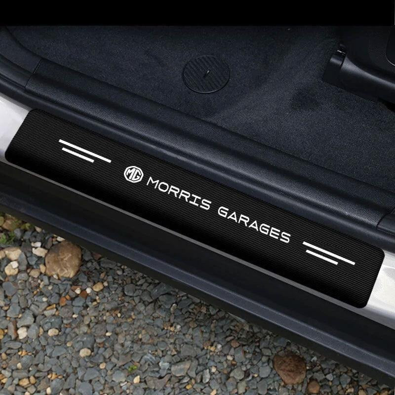 Textured Carbon Fiber Car Door Sill Protector