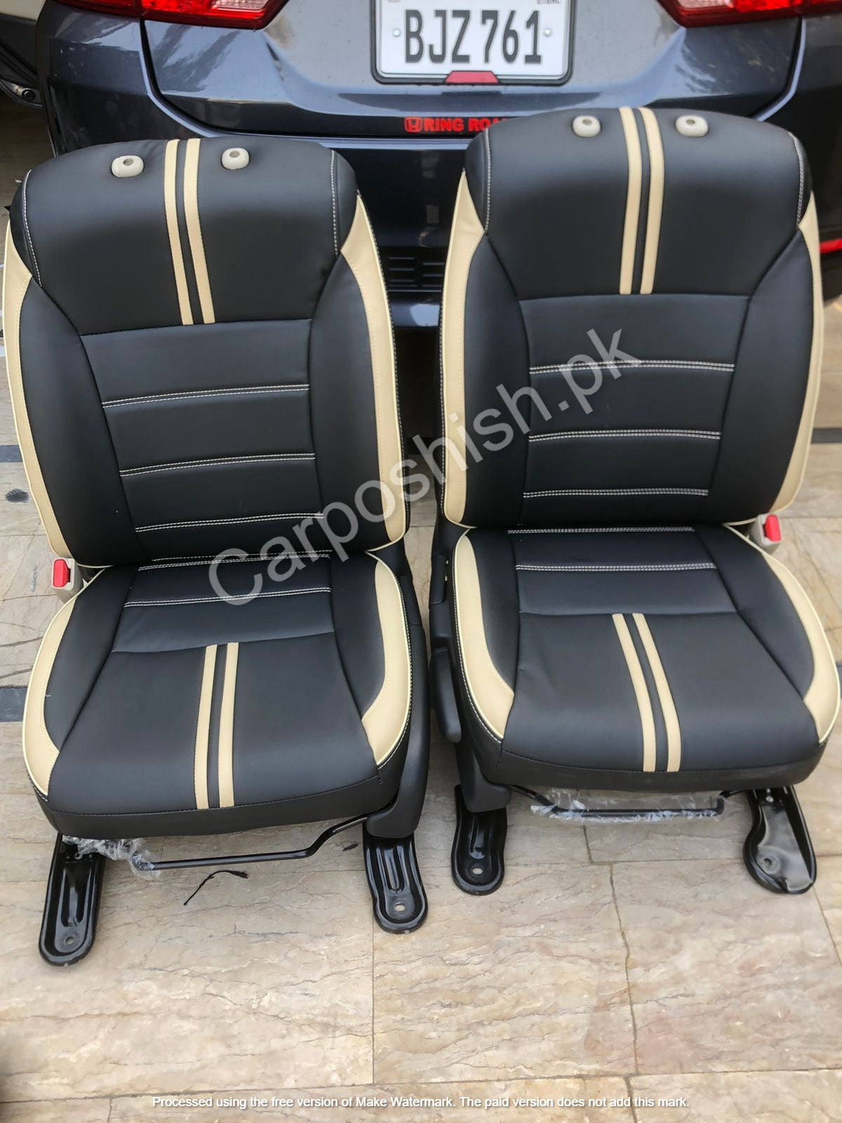 Seat Poshish For Honda City 2021-2026 Beige+Black