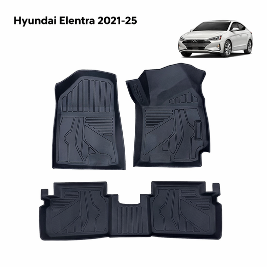 Hyundai Elantra 2021-25 TPE Floor Mats-Premium Quality