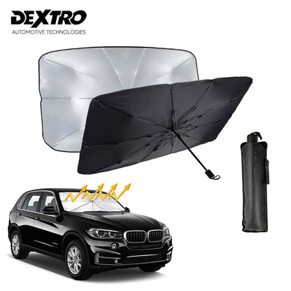Car Windshield Sun Shade Umbrella – Foldable UV Protection Front Window Sunshade Cover | Heat Reflective Car Umbrella Sunshade for All Cars.