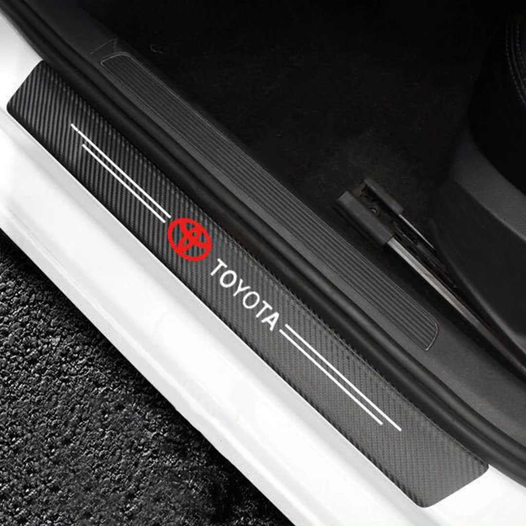 Textured Carbon Fiber Car Door Sill Protector